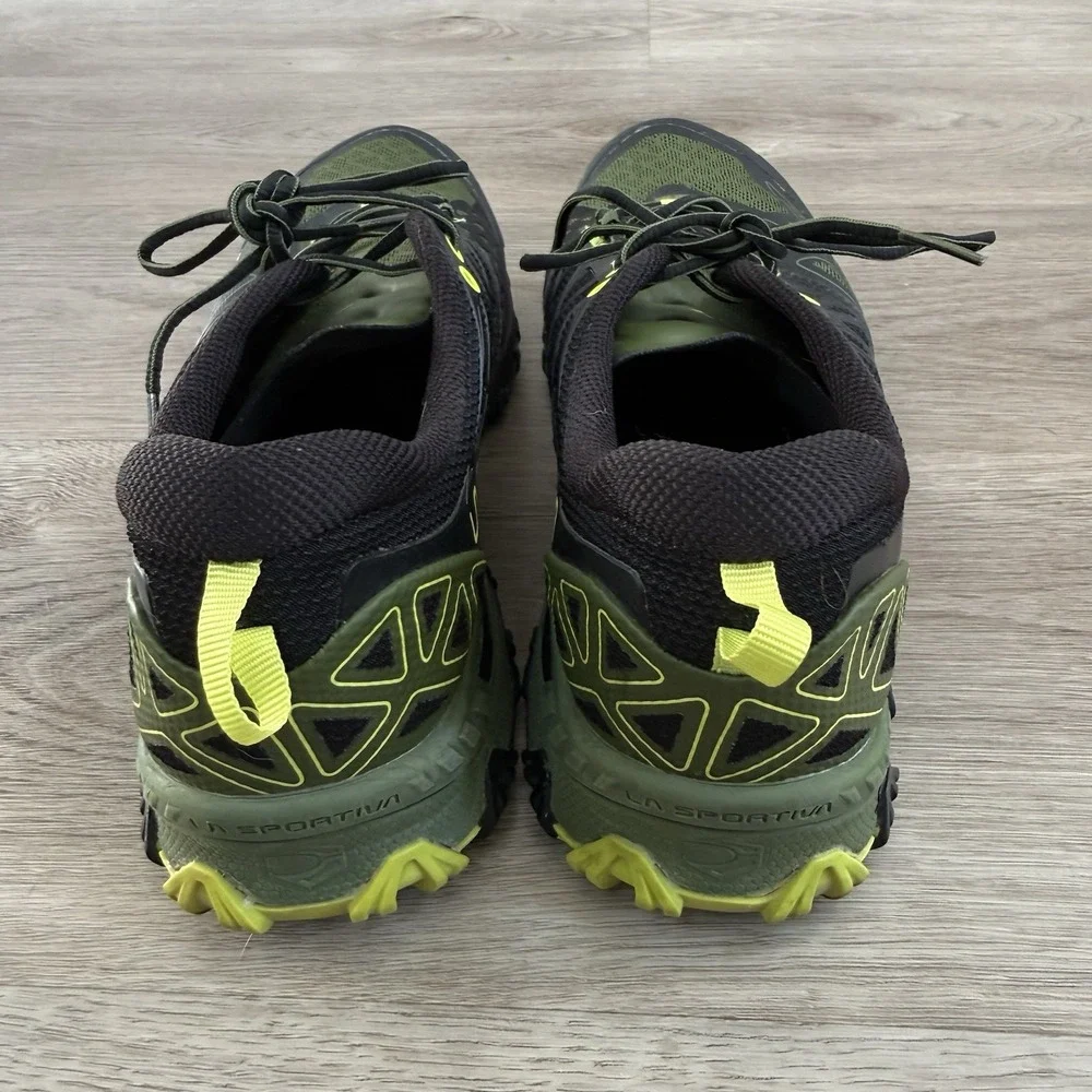 La Sportiva Bushido II Mens Size 11 Green Black Trail Running Shoes 2091-C